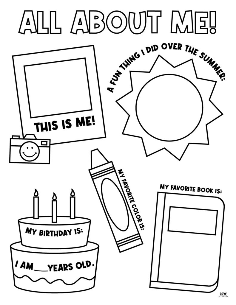 All About Me Printable Worksheets - 50 Free Printables | Printabulls within Free Printable All About Me Worksheets
