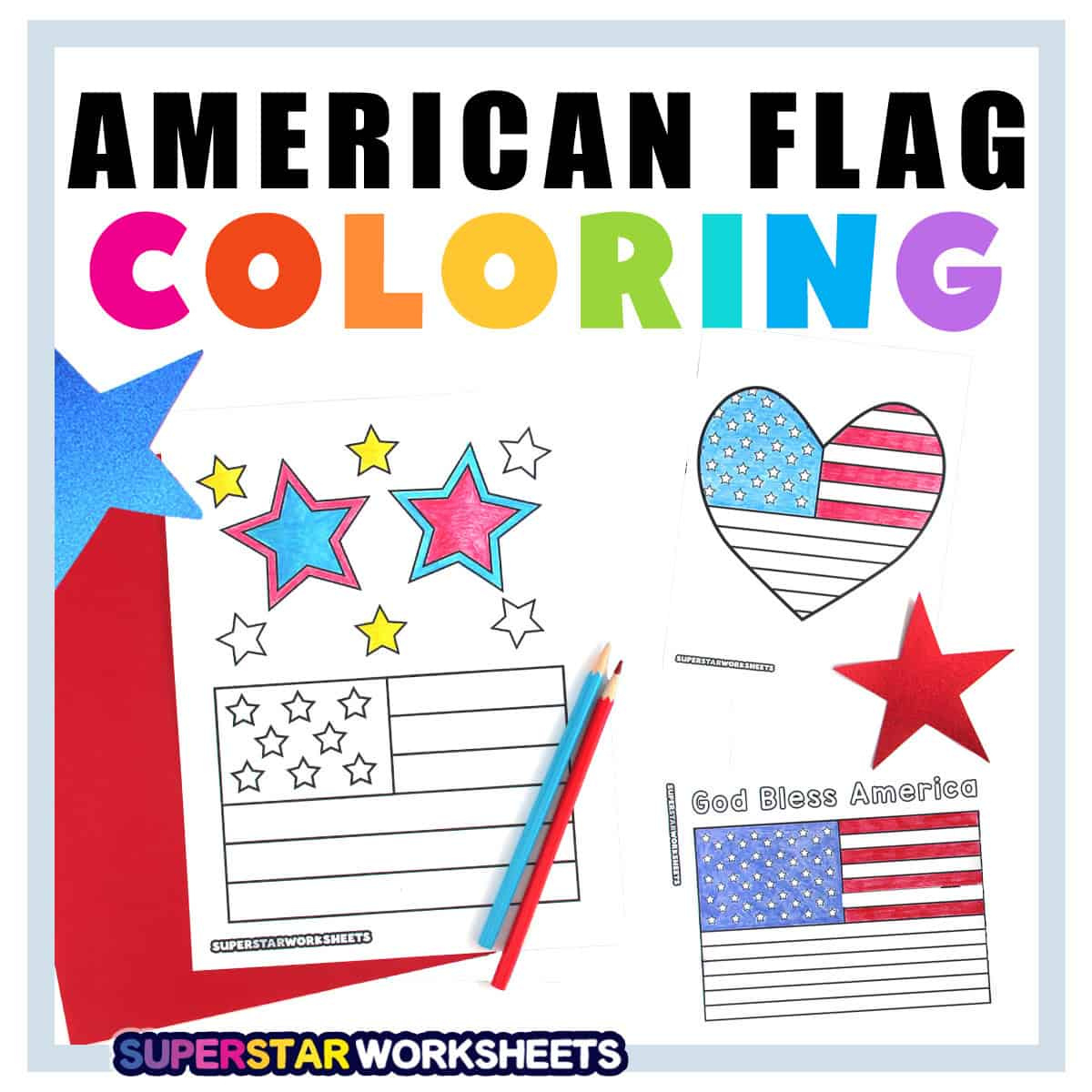 American Flag Coloring Pages (Free Printables) - Superstar Worksheets regarding Free Printable American Flag Worksheets