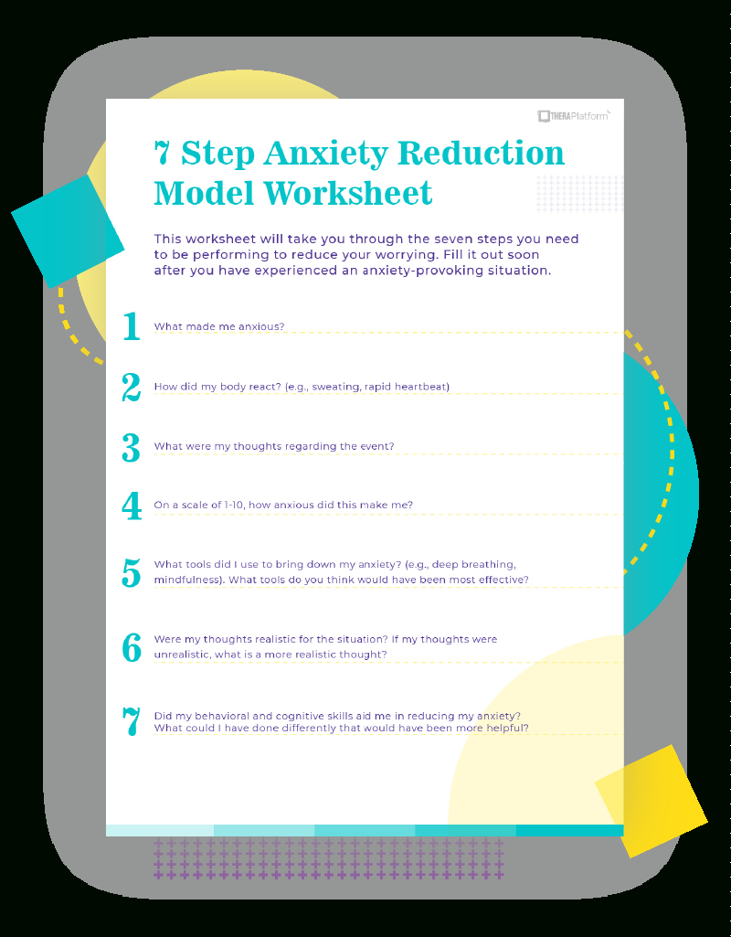 Anxiety Worksheets for Free Printable Anxiety Worksheets