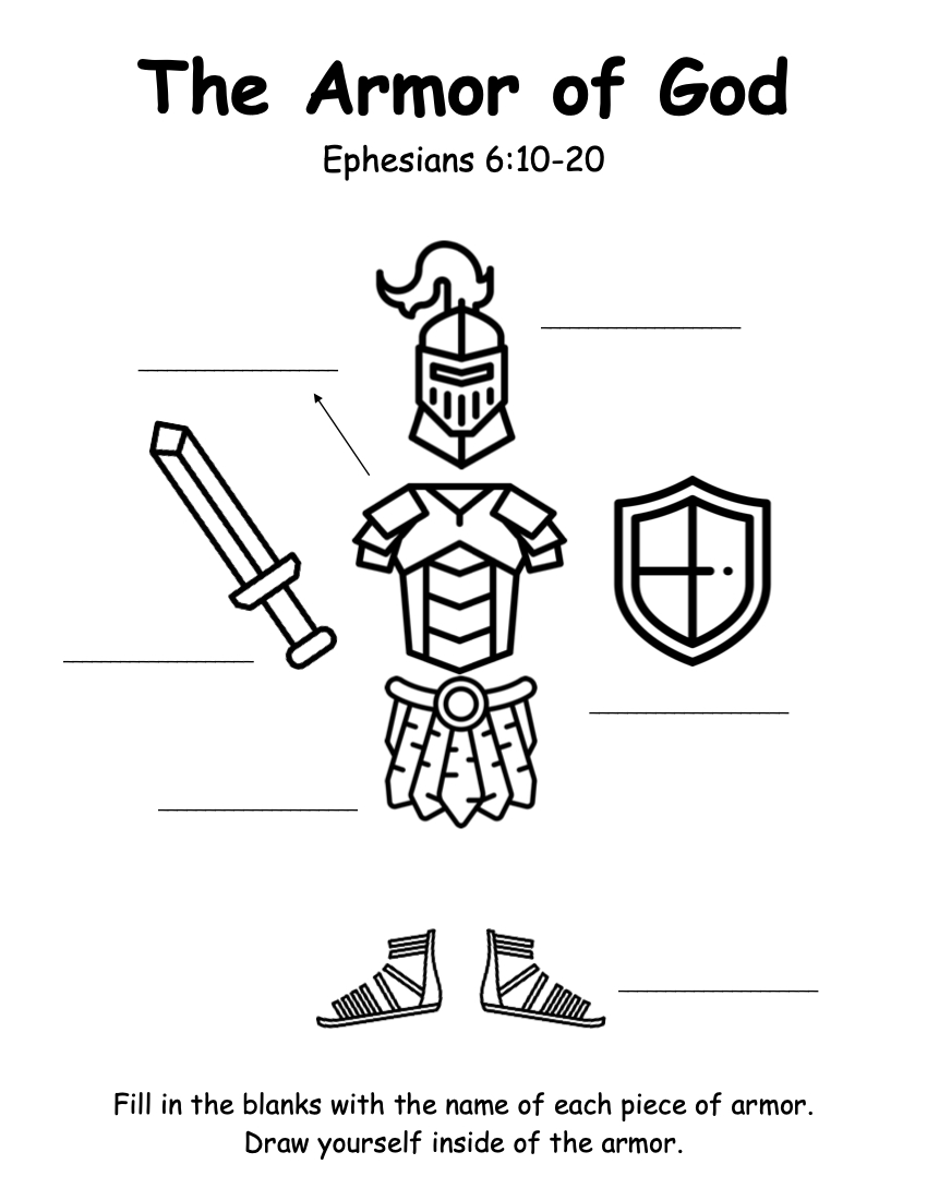 Armor Of God — Victory Kids inside Free Printable Armor of God Worksheets