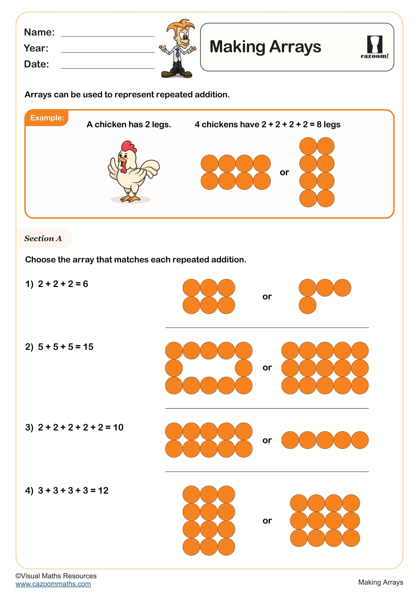 Array Worksheets | Printable Pdf Maths Worksheets inside Free Printable Arrays Worksheets