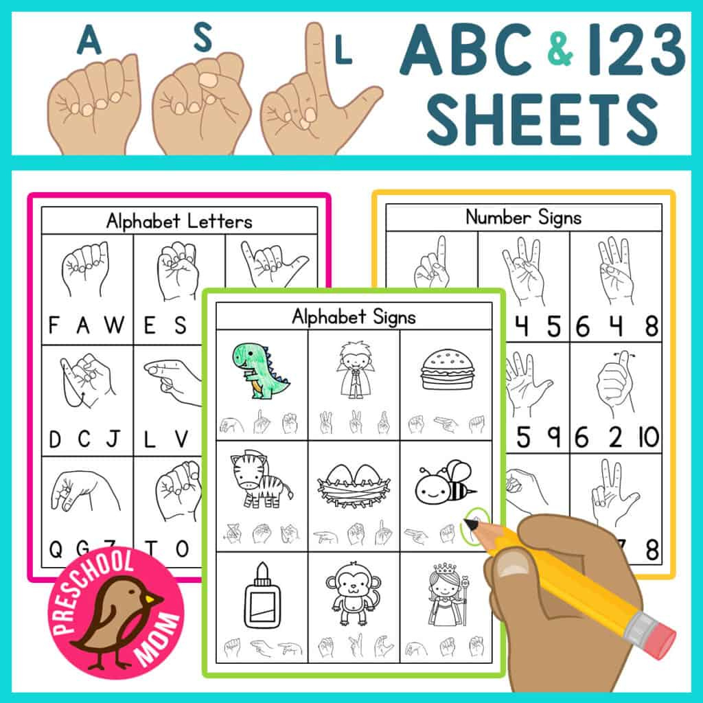 Asl Worksheets - Preschool Mom pertaining to Free Printable Asl Worksheets For Beginners