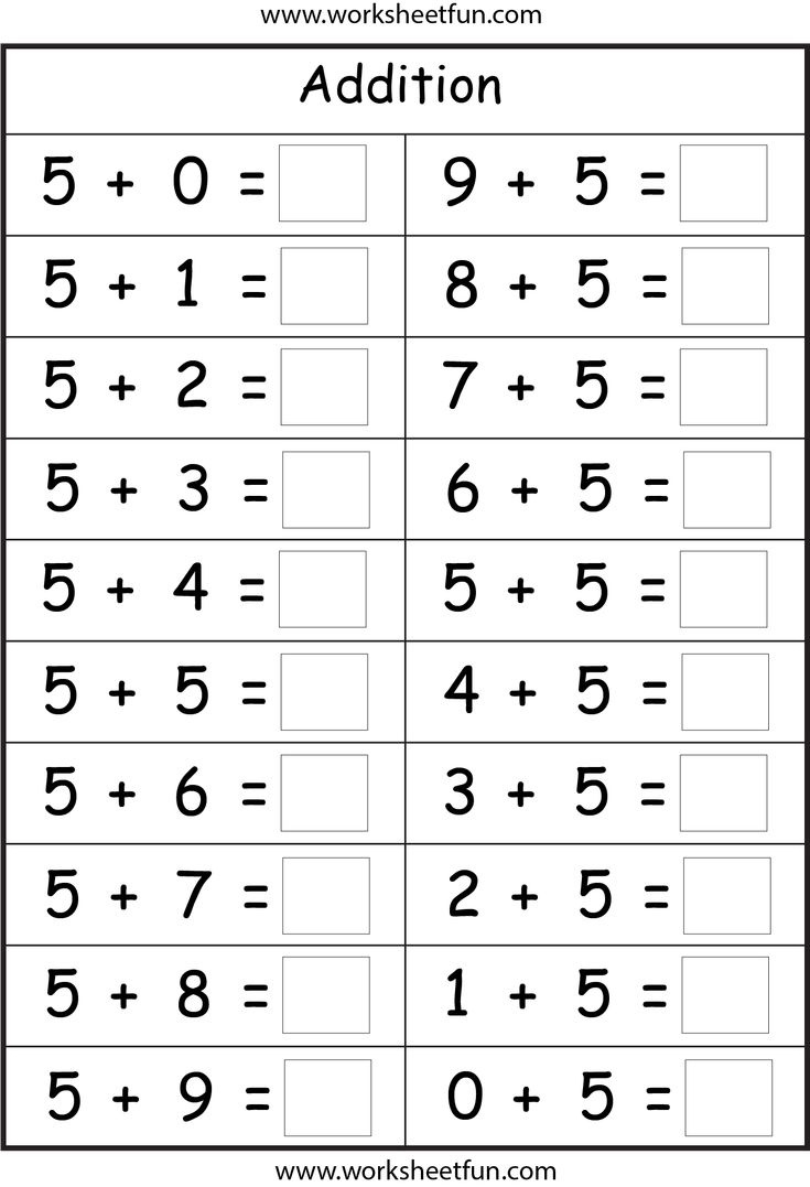Basic Addition Facts – 8 Worksheets / Free Printable Worksheets intended for Basic Addition Worksheets Printable Free