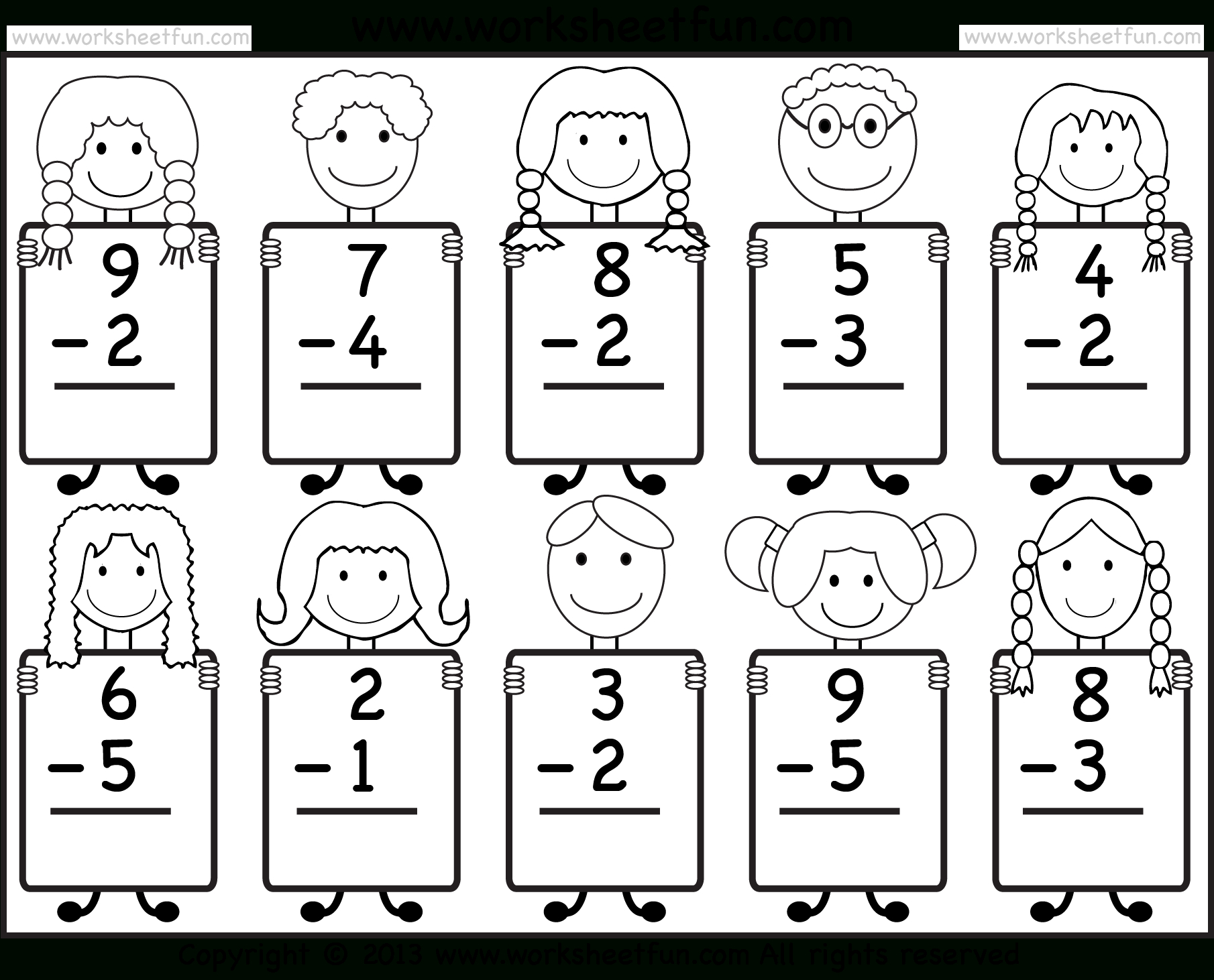 Beginner Subtraction – 10 Kindergarten Subtraction Worksheets for Free Printable Kindergarten Math Worksheets Subtraction