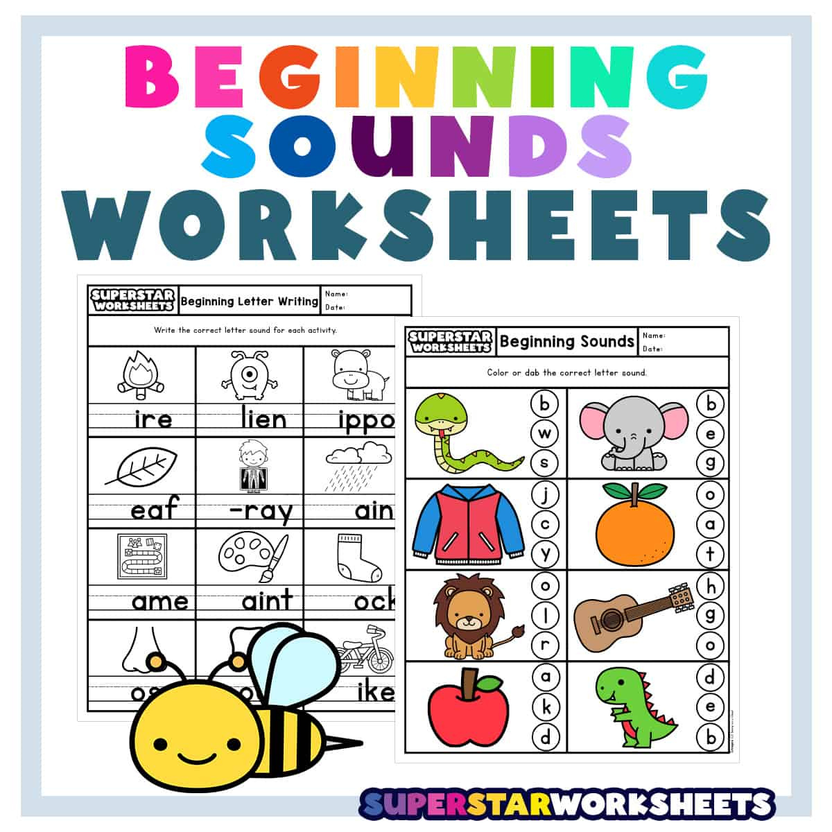 Beginning Sounds Worksheets - Superstar Worksheets with Beginning Sounds Worksheets Free Printable