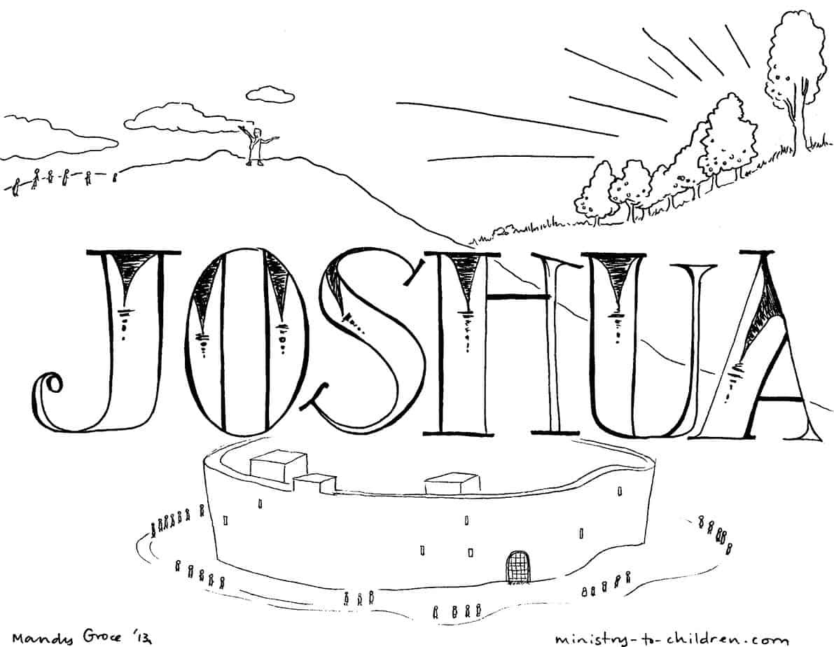 Book Of Joshua&amp;quot; Bible Coloring Page For Children in Free Printable Joshua Worksheets