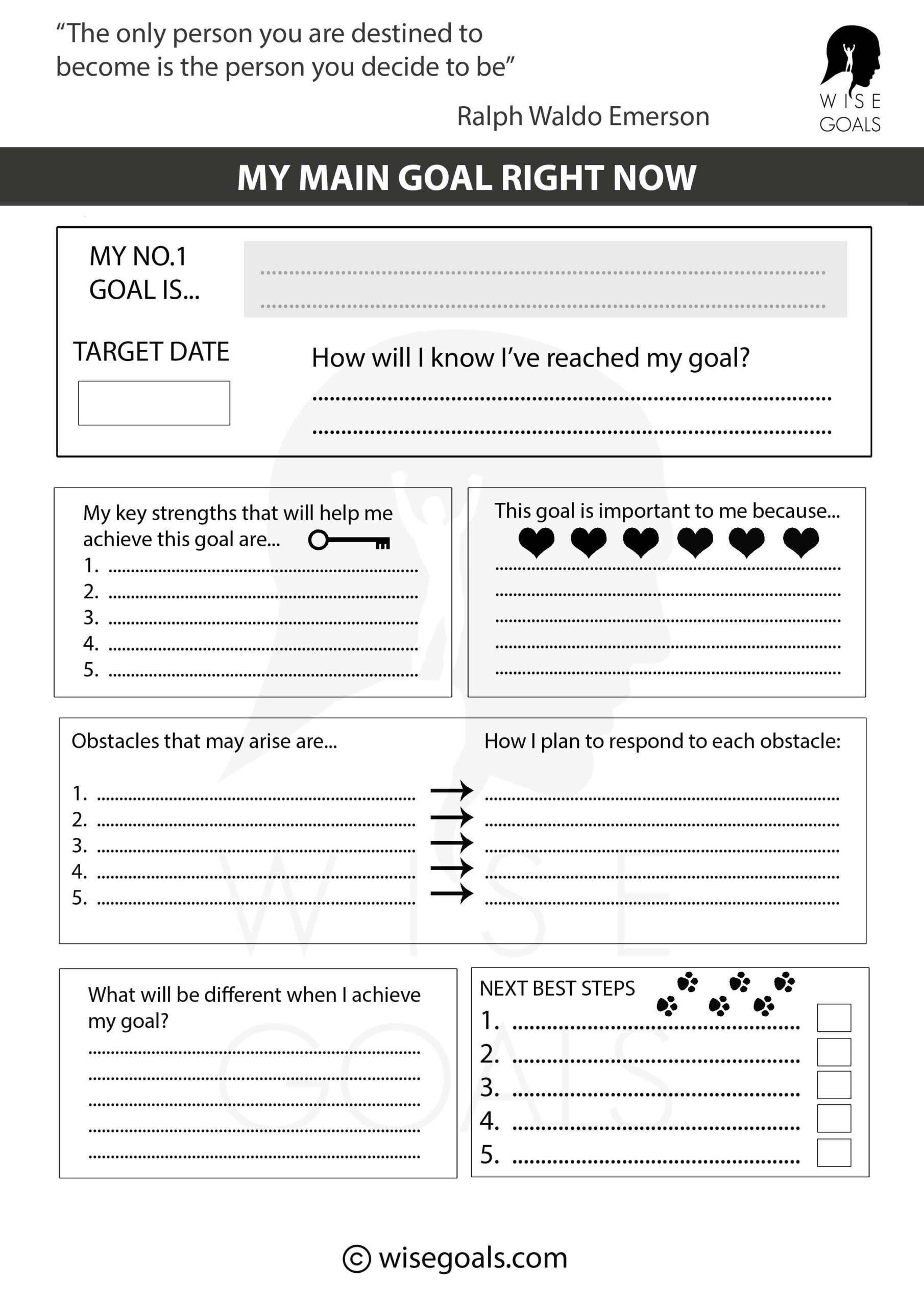 Break Through With 11 Stylish Goal Setting Worksheets (Pdf, Free) inside Free Printable Goal Setting Worksheets For Students