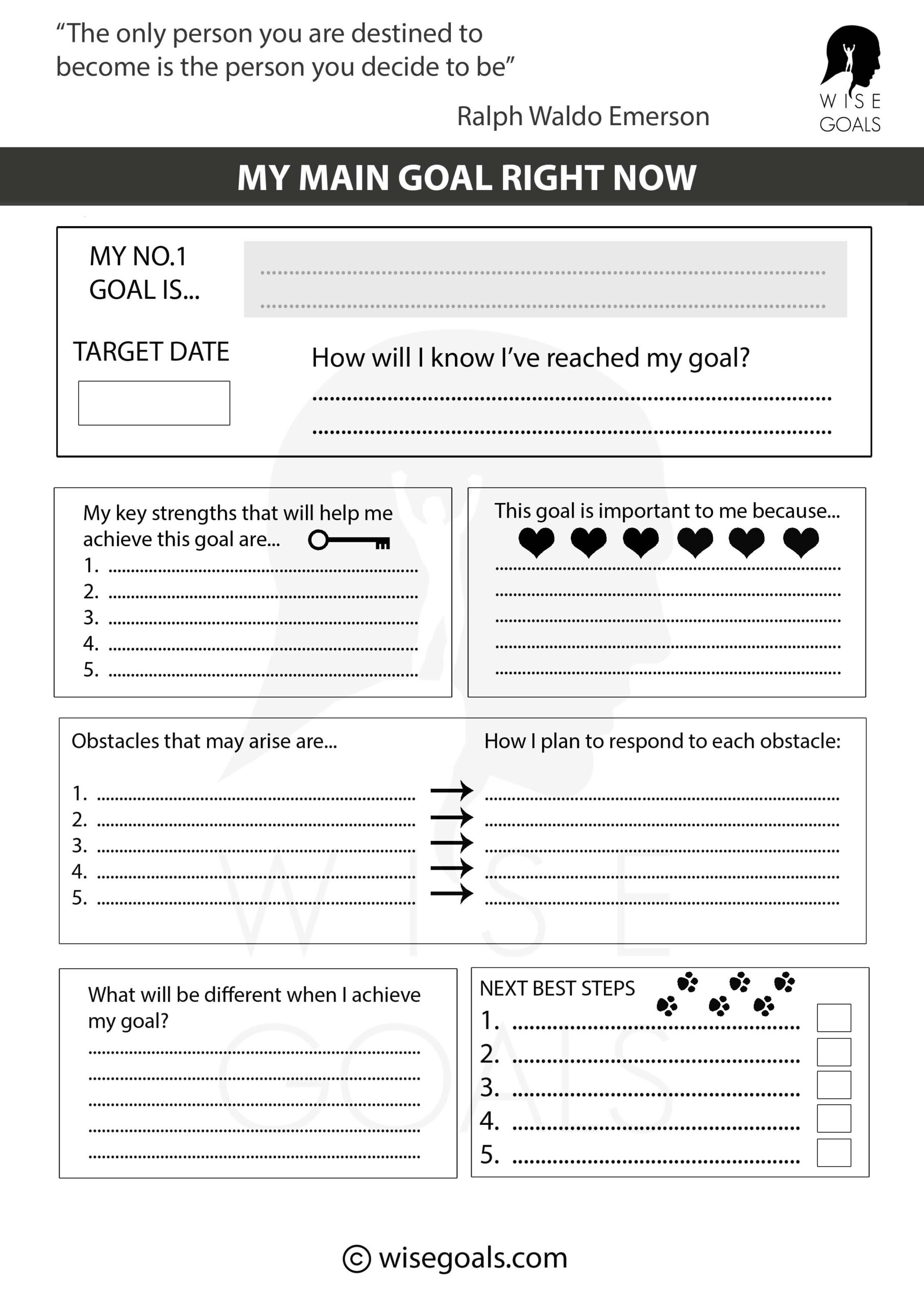 Break Through With 11 Stylish Goal Setting Worksheets (Pdf, Free) throughout Free Printable Goal Setting Worksheets