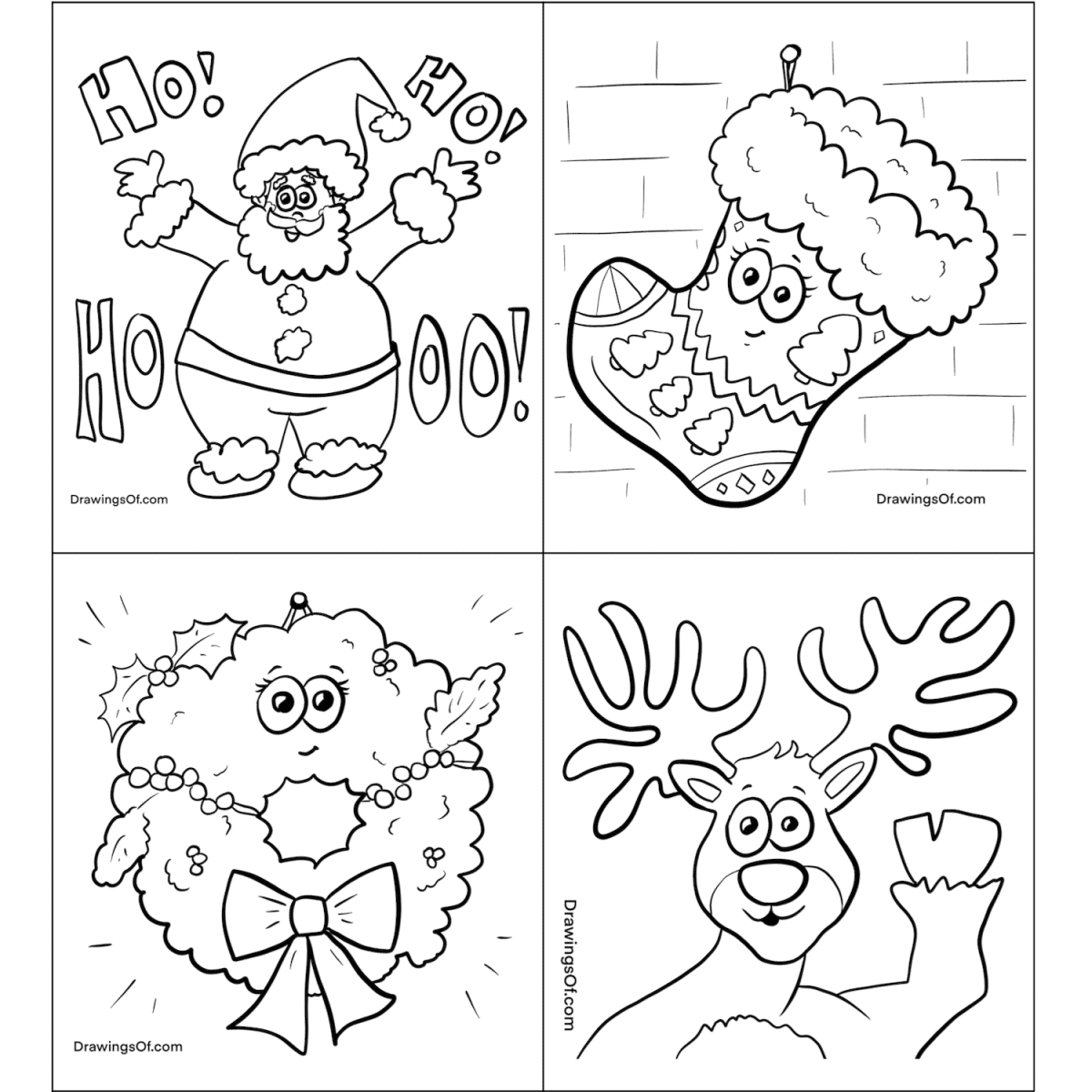 Christmas Coloring Pages: Free Printable Sheets - Drawings Of with Free Printable Christmas Coloring Worksheets