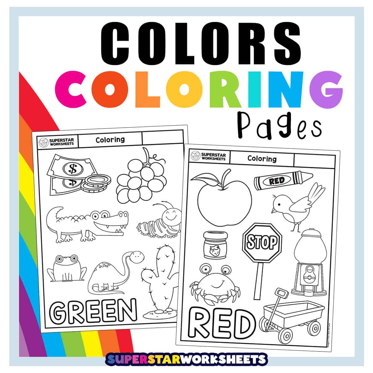 Coloring Worksheets For Preschool (Free Printables) - Superstar pertaining to Free Printable Color Worksheets