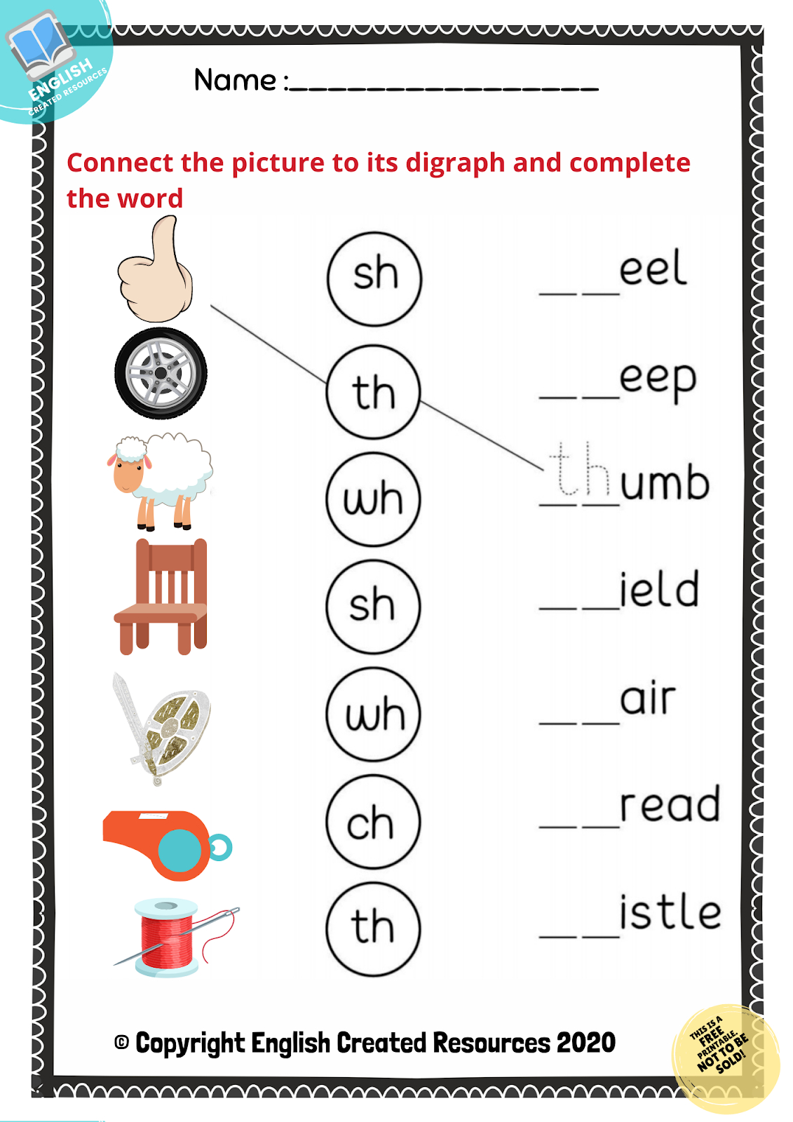 Consonant Digraphs Worksheets – English Created Resources in Digraph Worksheets Free Printable