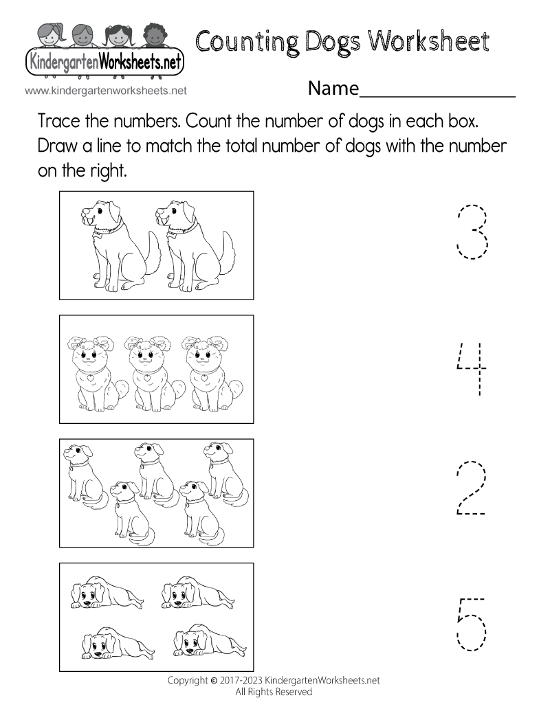 Counting Dogs Worksheet - Free Printable, Digital, & Pdf throughout Free Printable Counting Worksheets