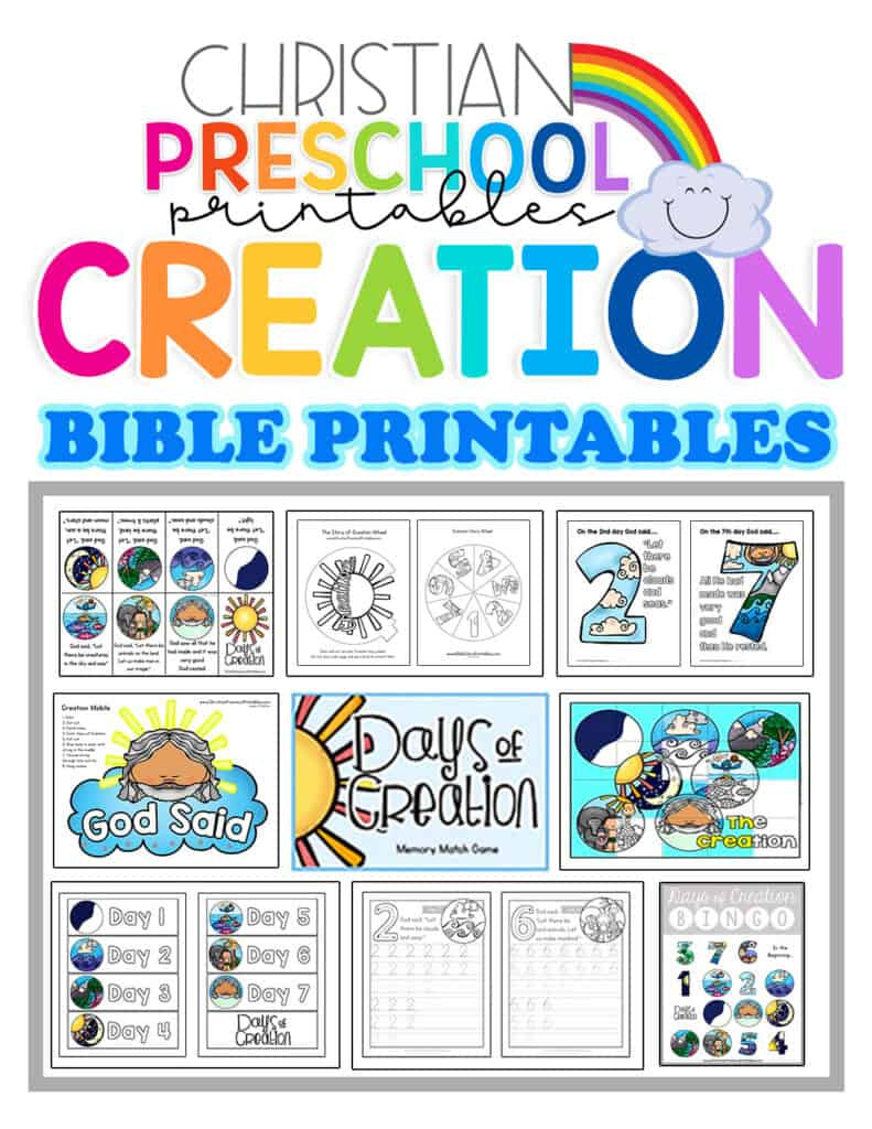 Creation Preschool Printables - Christian Preschool Printables with regard to Free Printable Creation Worksheets