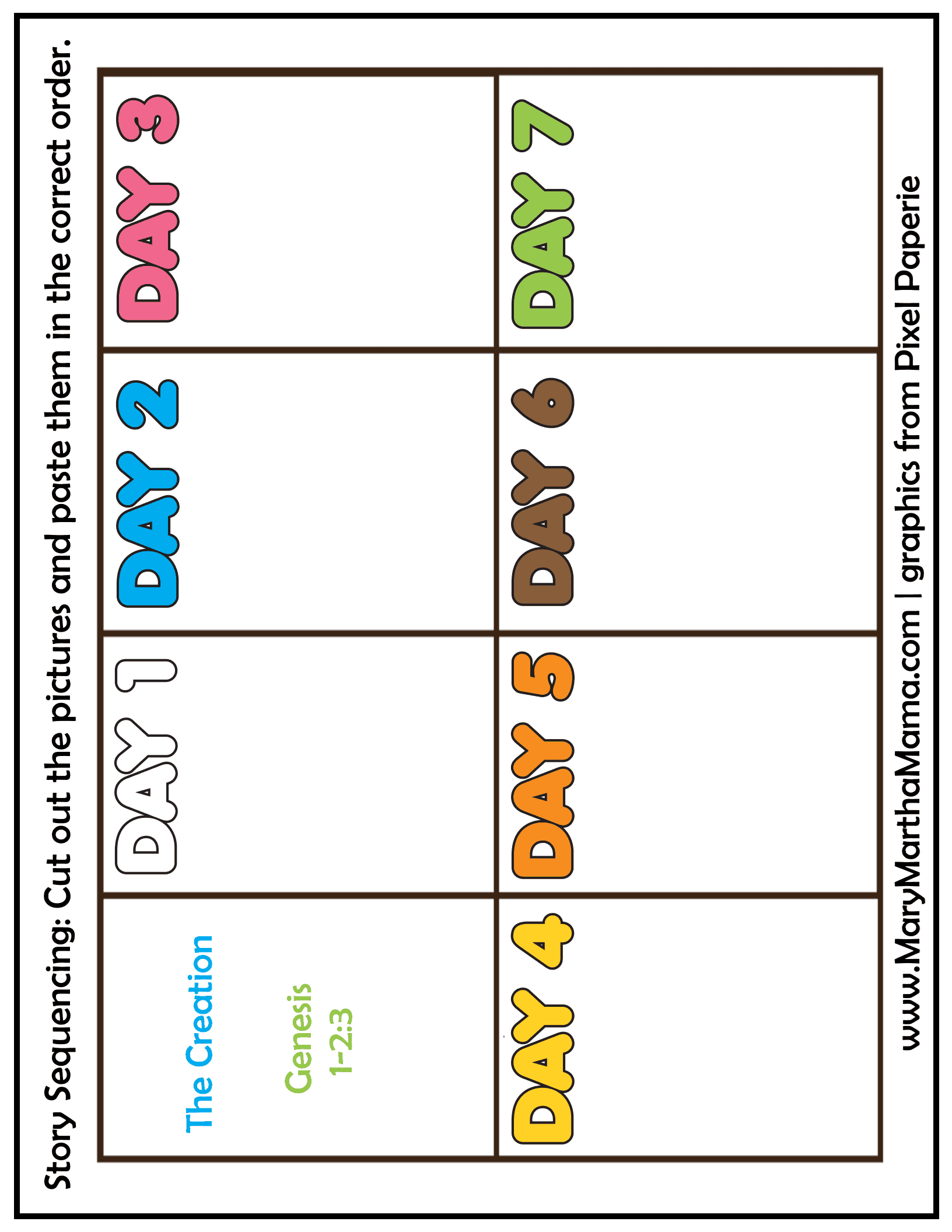 Creation Story For Kids [Free Printable Activities] – Mary Martha Mama regarding Free Printable Creation Worksheets