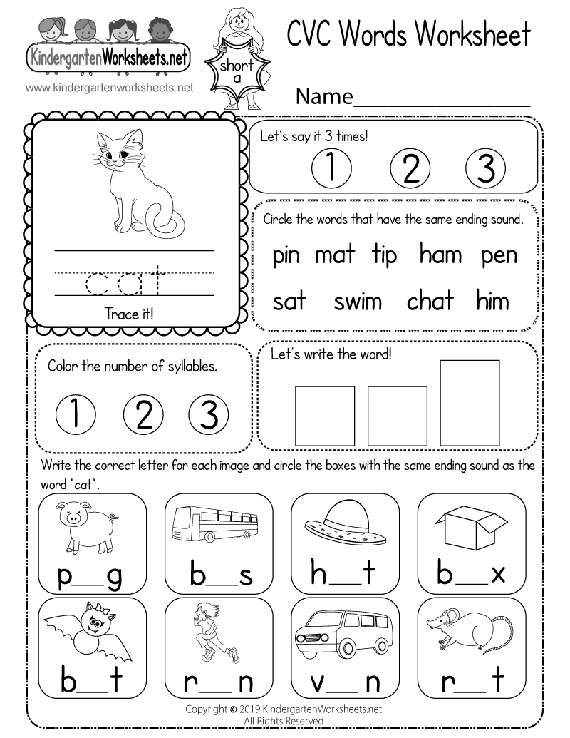 Cvc Words Worksheet - Free Printable, Digital, &amp;amp; Pdf with regard to Cvc Worksheets Printable Free