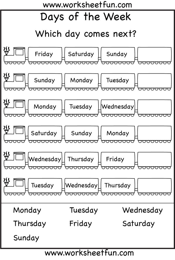 Days Of The Week – 1 Worksheet / Free Printable Worksheets within Free Printable Days Of The Week Worksheets