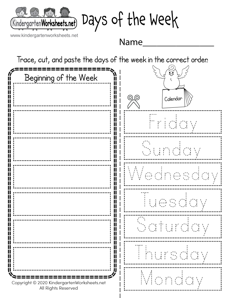Days Of The Week Worksheet - Free Printable, Digital, &amp;amp; Pdf throughout Free Printable Days of the Week Worksheets