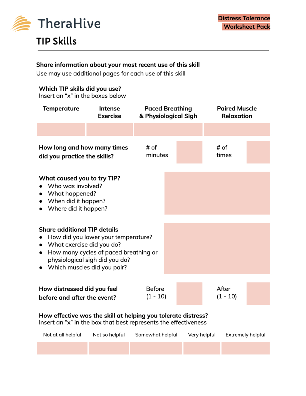 Dbt Worksheets in Free Printable Dbt Worksheets