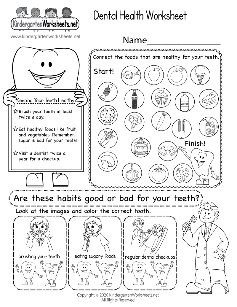 Dental Health Worksheet - Free Printable, Digital, &amp;amp; Pdf throughout Free Printable Brushing Teeth Worksheets