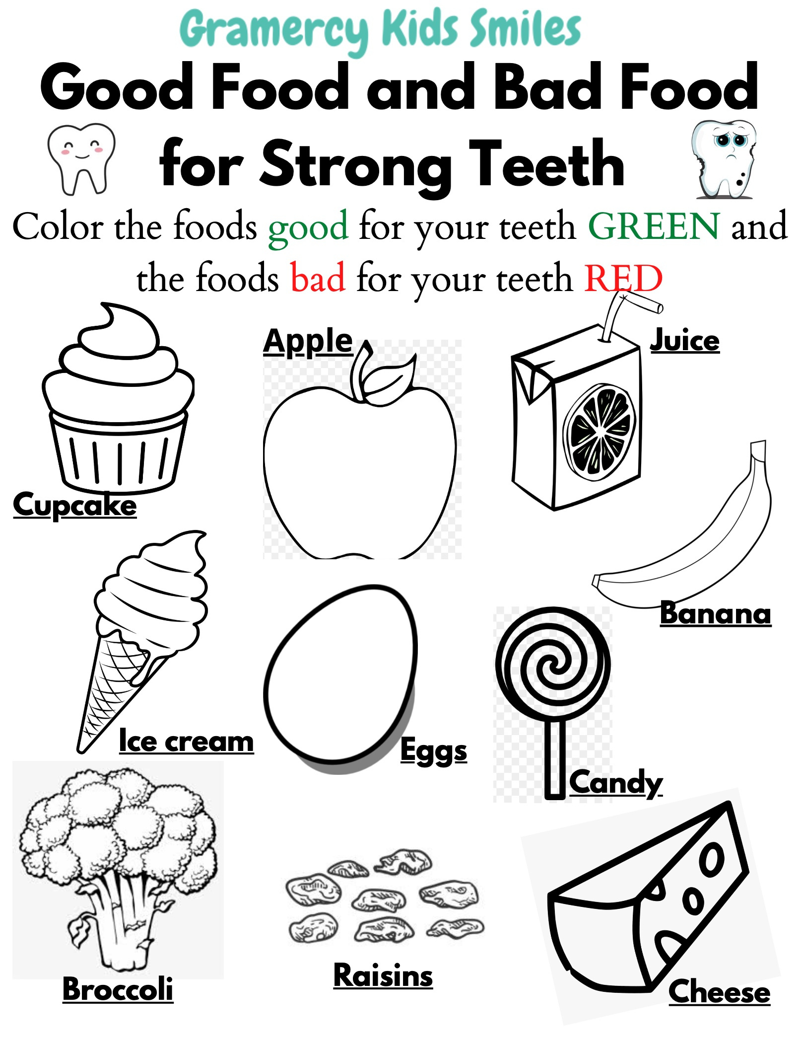 Dental Hygiene Worksheets For Kids | Gramercy Kids Smiles inside Free Printable Brushing Teeth Worksheets
