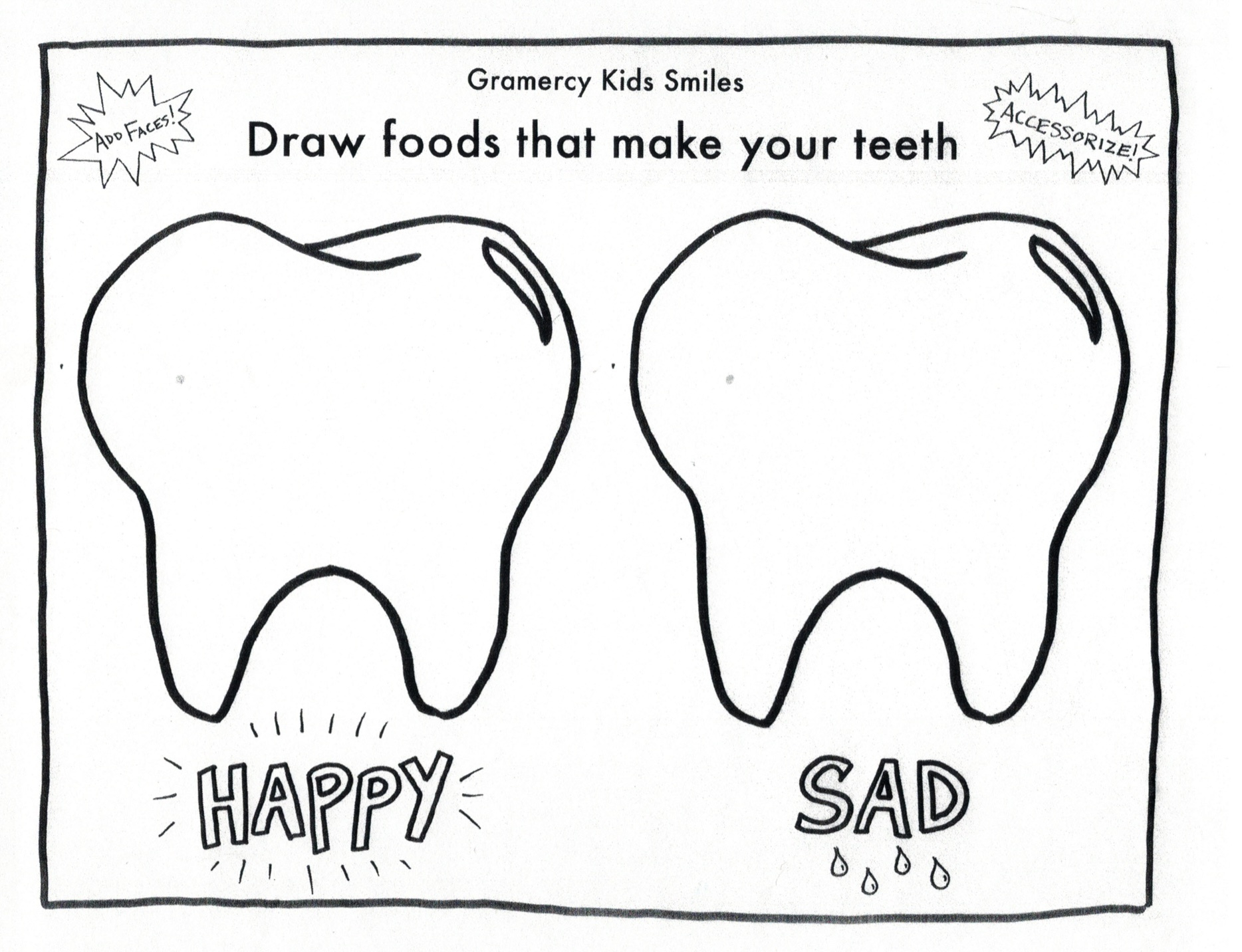 Dental Hygiene Worksheets For Kids | Gramercy Kids Smiles inside Free Printable Preschool Teeth Worksheets
