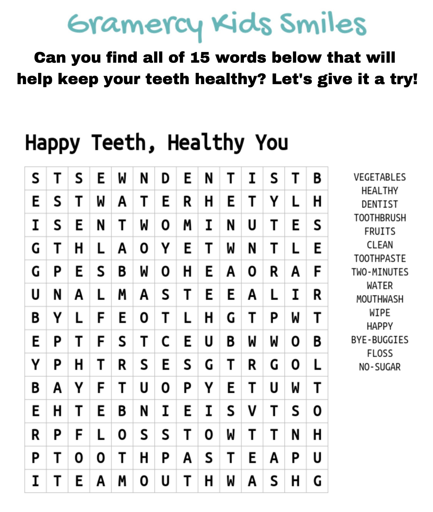 Dental Hygiene Worksheets For Kids | Gramercy Kids Smiles throughout Free Printable Dental Health Worksheets