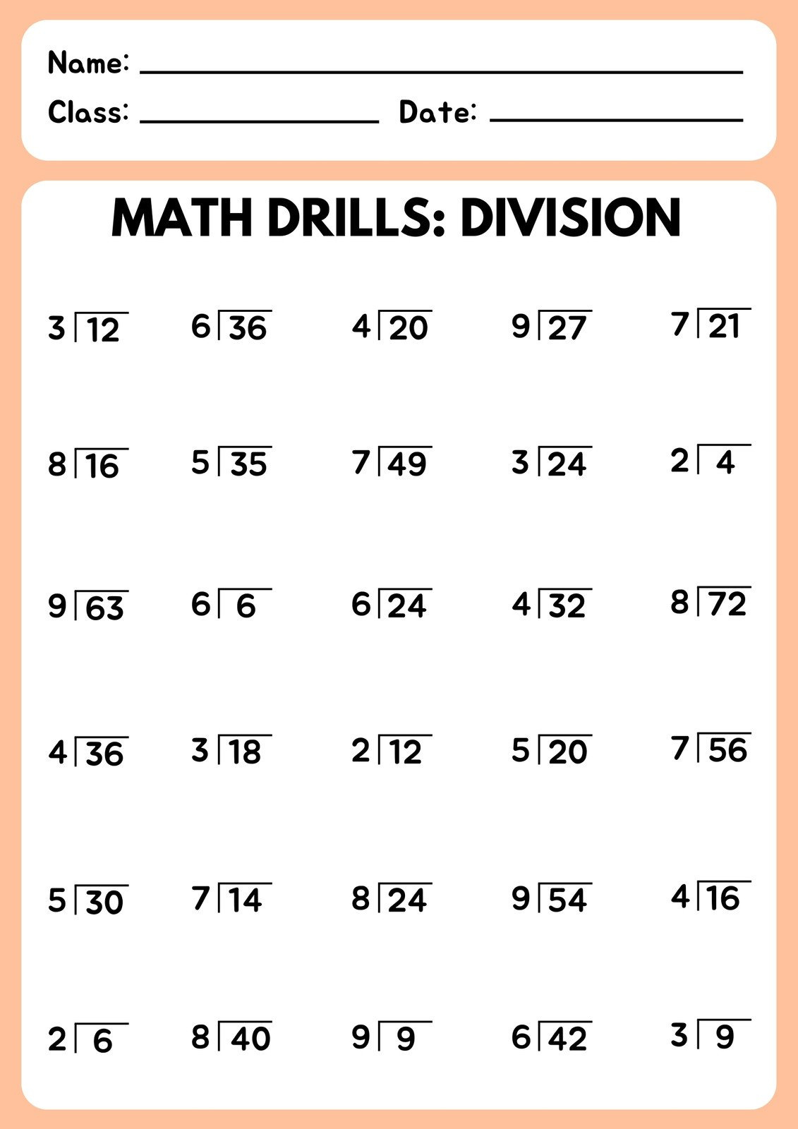 Division Worksheets &amp;amp; Problems (Free Printable Math Drills) – Diy throughout Free Printable Worksheets Division
