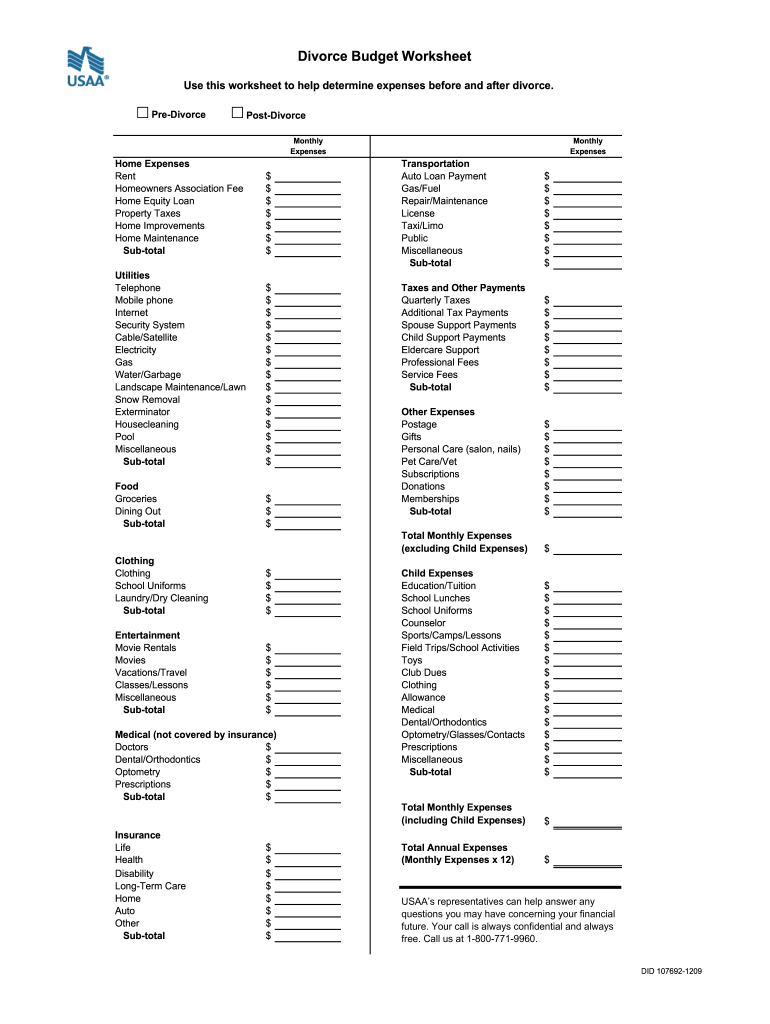 Divorce Worksheet: Fill Out & Sign Online | Dochub with regard to Free Printable Divorce Asset Worksheets
