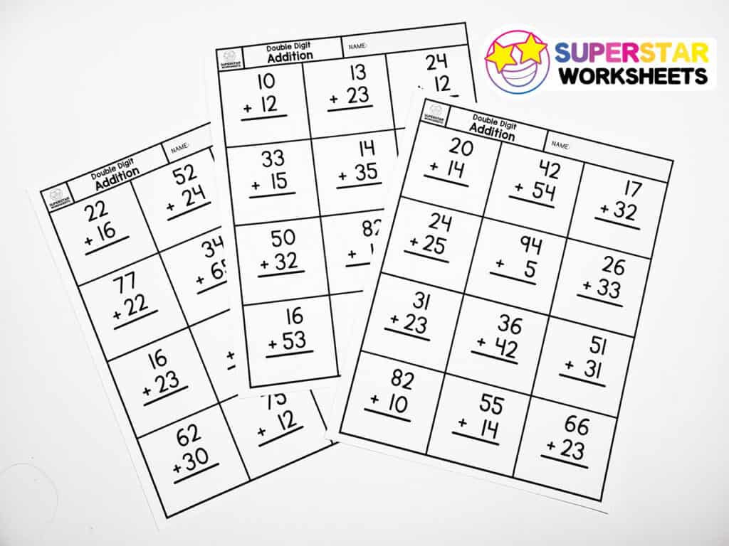 Double Digit Addition Without Regrouping - Superstar Worksheets regarding Free Printable Double Digit Addition Worksheets