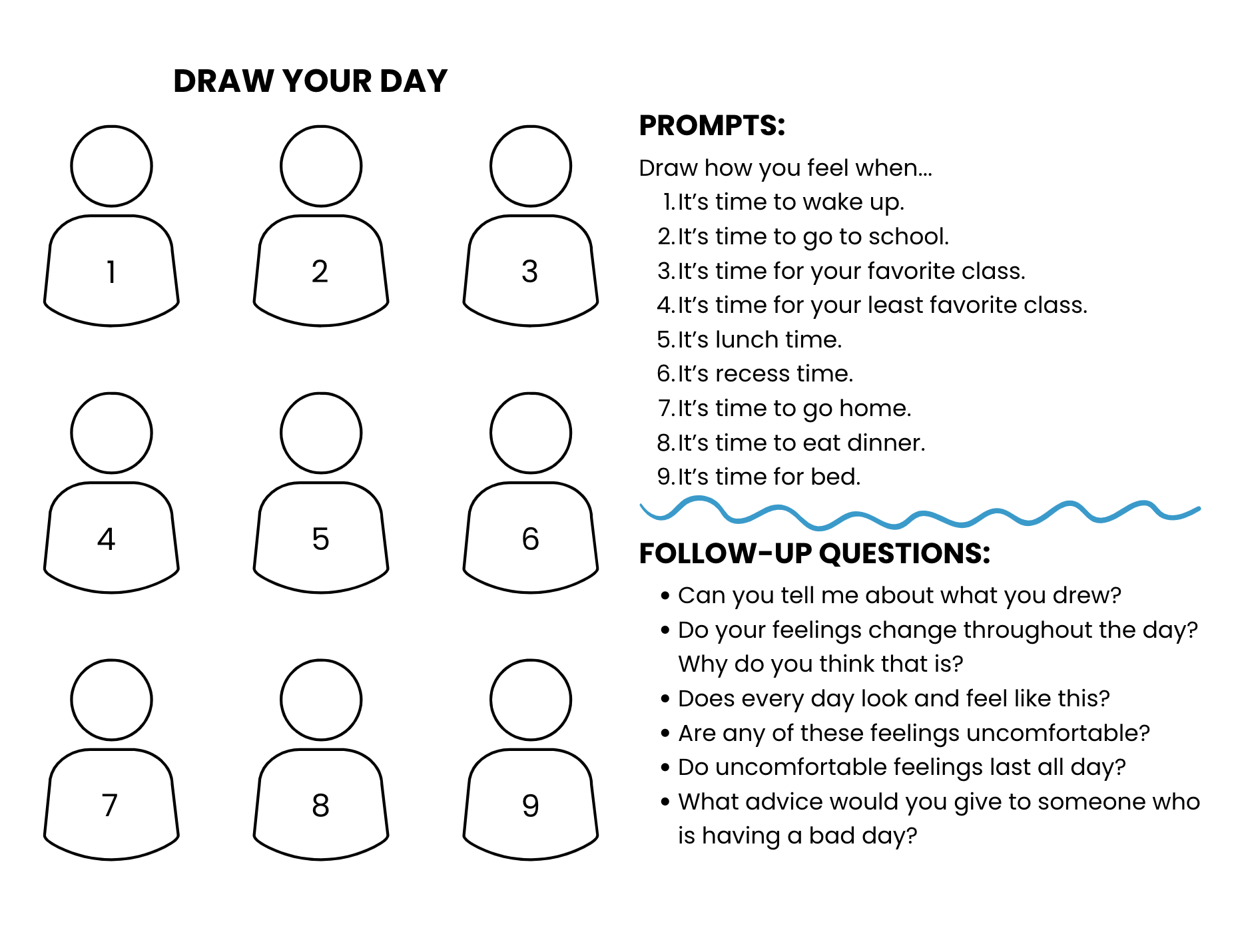 Draw Your Day — Child Therapy Guide inside Free Printable Art Therapy Worksheets