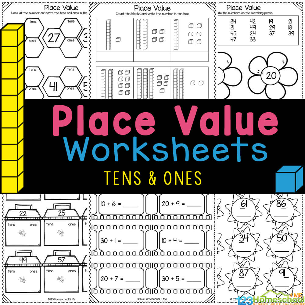✏️ Free Printable Place Value Tens And Ones Worksheets For intended for Place Value Worksheets Printable Free