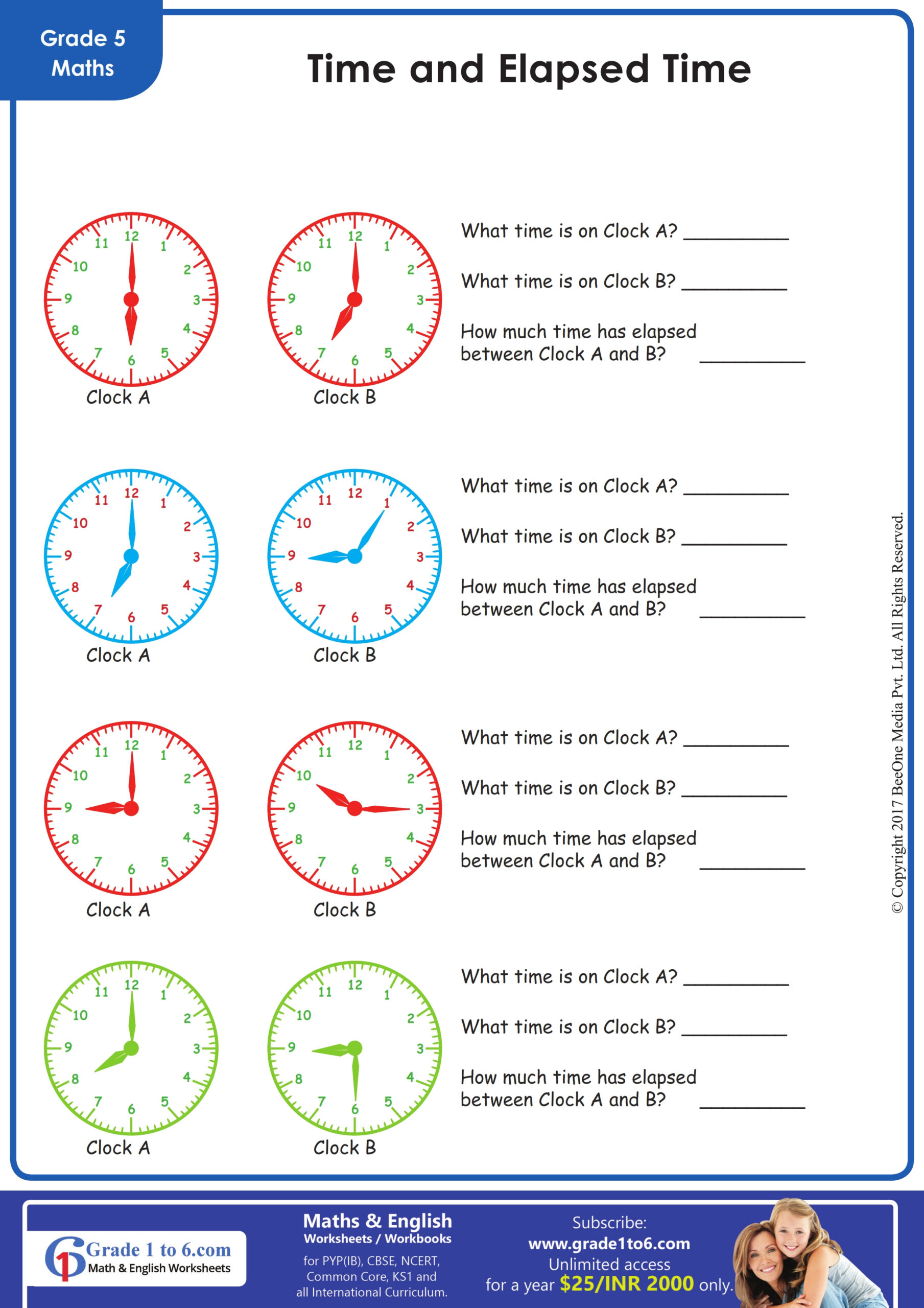 Elapsed Time Worksheets | Grade 5 Pyp Maths with regard to Free Printable Elapsed Time Worksheets