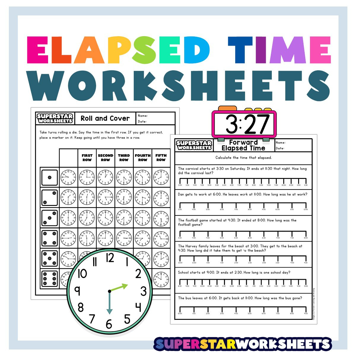 Elapsed Time Worksheets - Superstar Worksheets in Free Printable Elapsed Time Worksheets