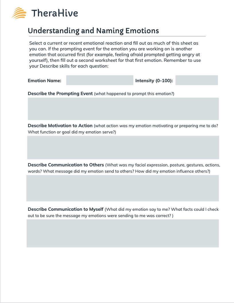 Emotion Regulation Worksheets throughout Free Printable Emotional Regulation Worksheets For Adults