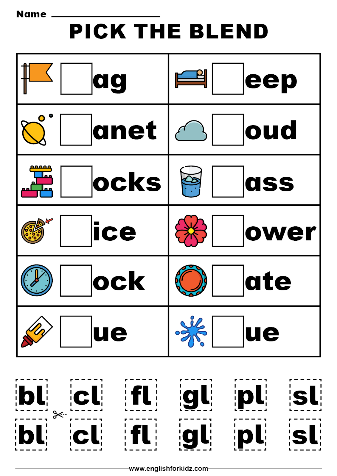 English For Kids Stepstep: Beginning Consonant Blends And pertaining to Free Printable Consonant Blends Worksheets