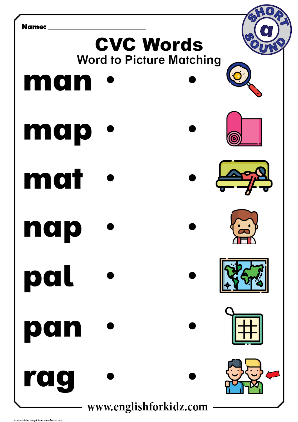 English For Kids Stepstep: Cvc Words Worksheets: Short A Sound regarding Cvc Words Worksheets Free Printable