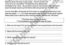 English Worksheets: Harriet Tubman - Worksheets Library regarding Free Printable Harriet Tubman Worksheets