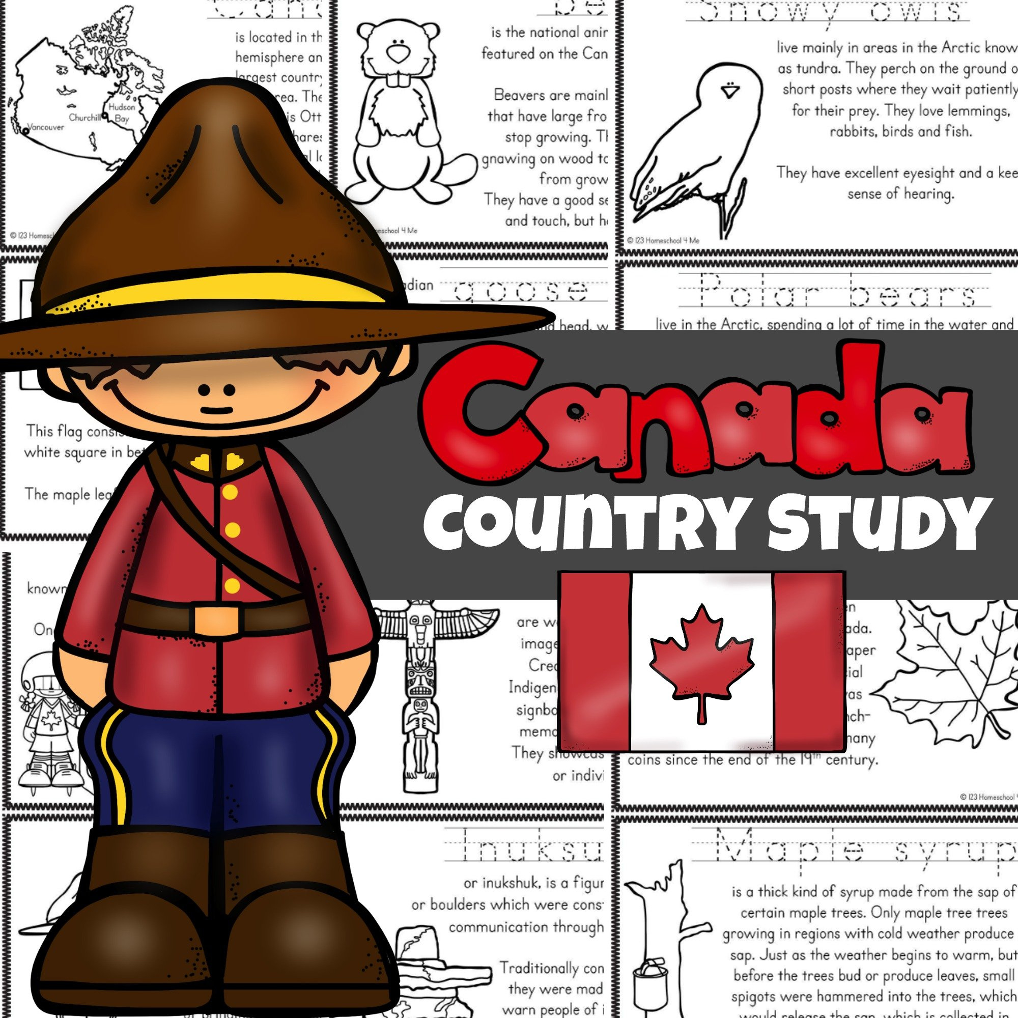 🍁 Free Printable Canada For Kids Reader To Color, Read, And Learn! regarding Free Printable Canada Worksheets