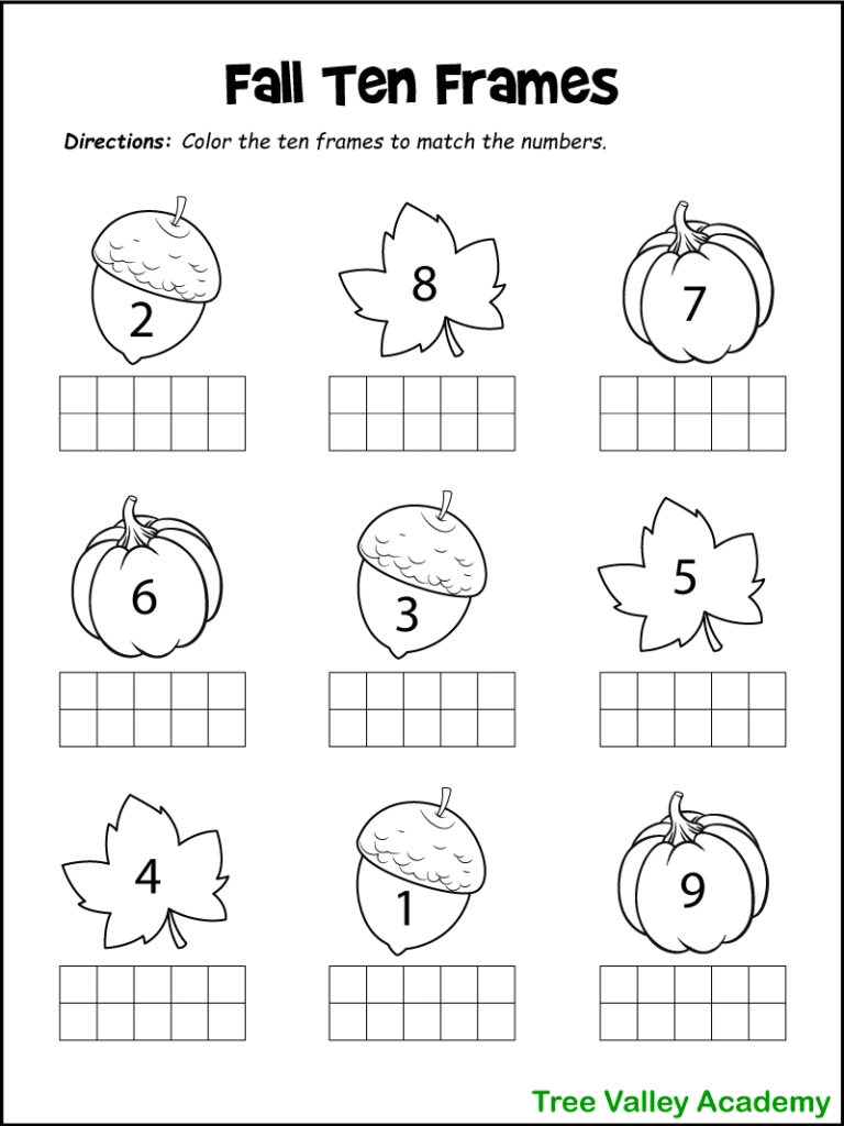 Fall Math Worksheets For Kindergarten, Preschool &amp;amp; 1St Grade throughout Free Printable Fall Worksheets