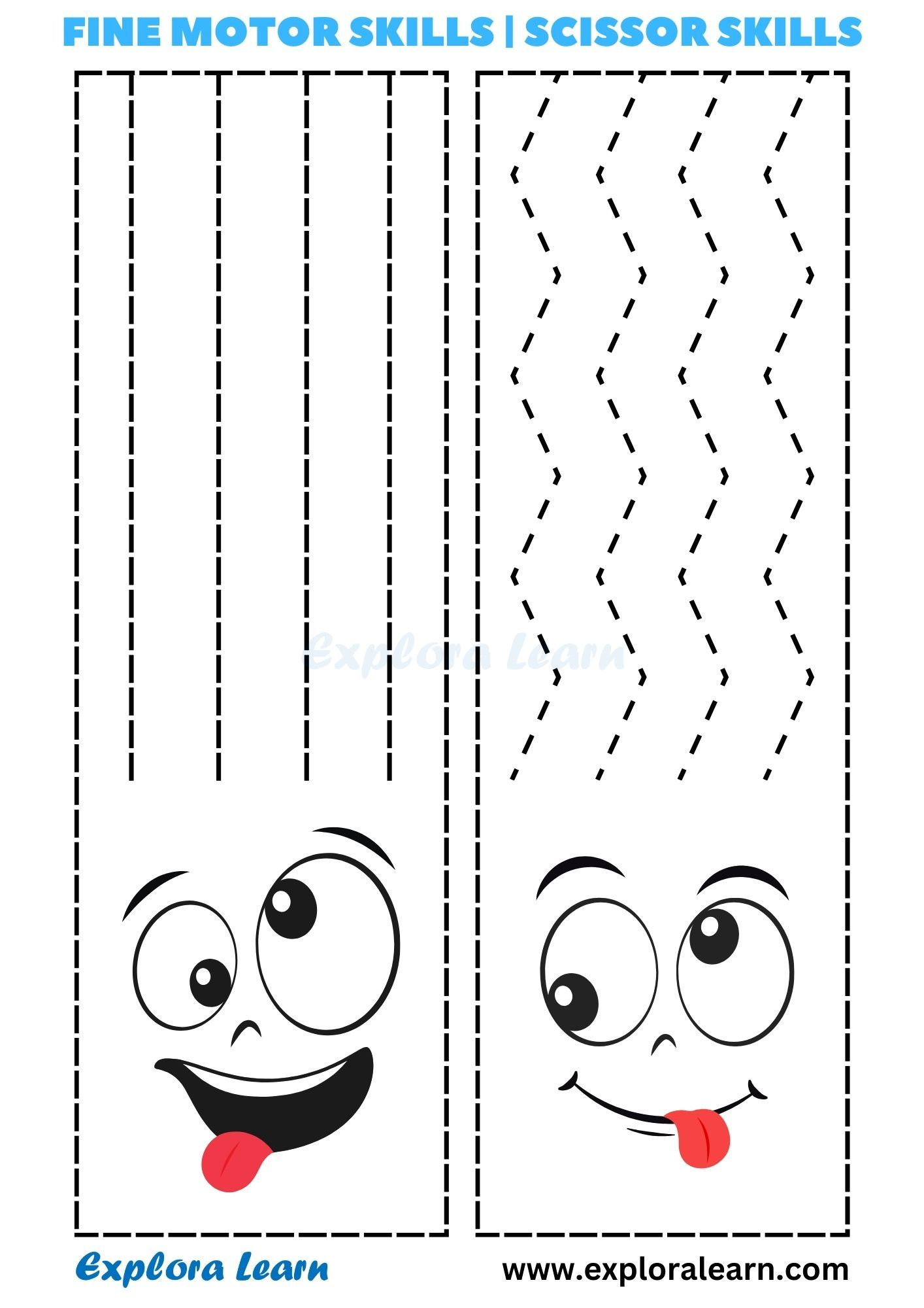 Fine Motor Skills: Scissor Skills Worksheets For Kids with Printable Free Cutting Worksheets For Fine Motor Skills