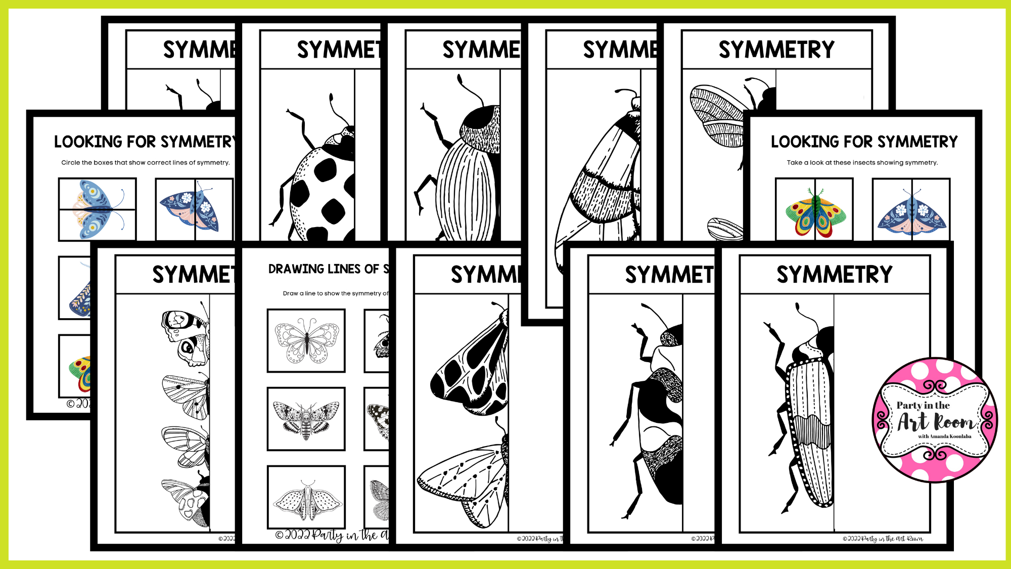Free 12-Page Symmetry Art Worksheets — Party In The Art Room with regard to Free Printable Art Worksheets