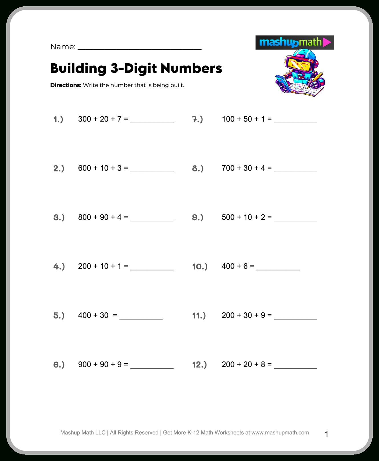 Free 4Th Grade Math Worksheets—Printable — Mashup Math for 4th Grade Math Worksheets Free Printable