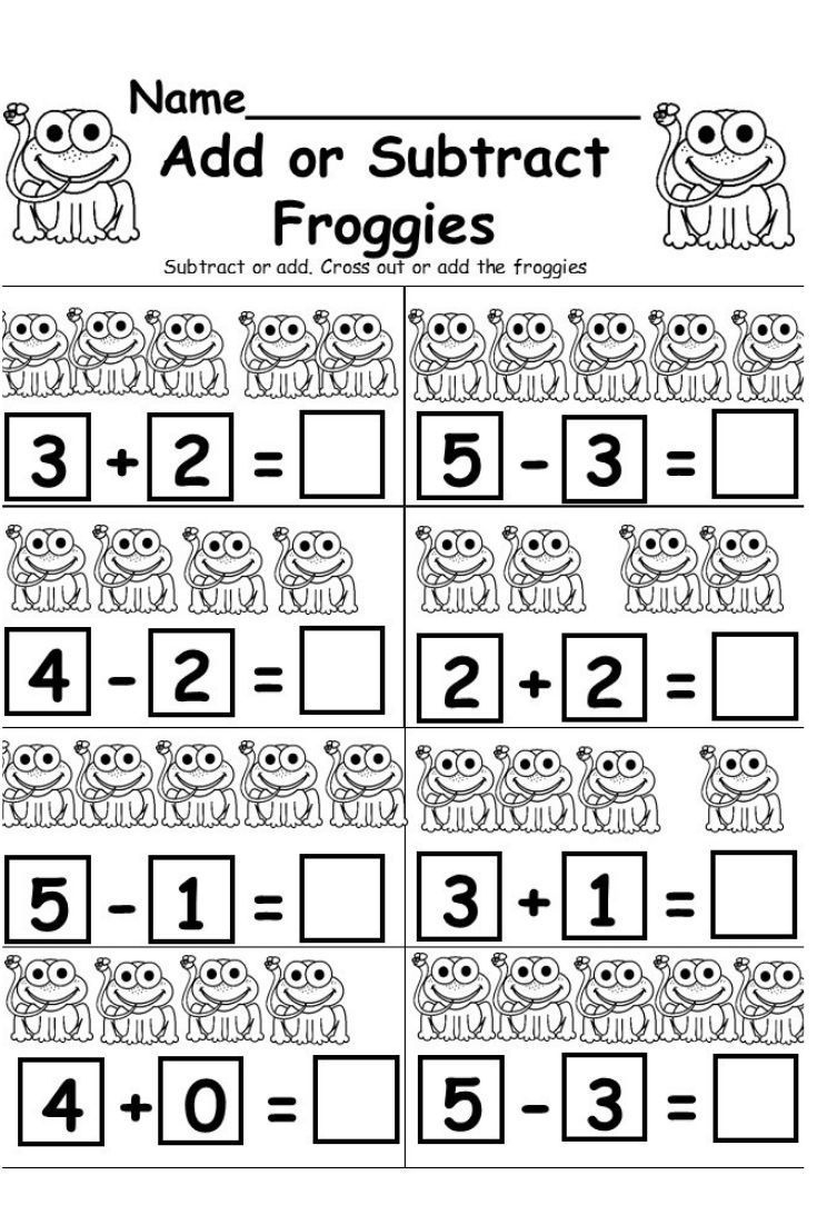 Free Addition And Subtraction Worksheet - Kindermomma pertaining to Printable Worksheets For Kindergarten Free
