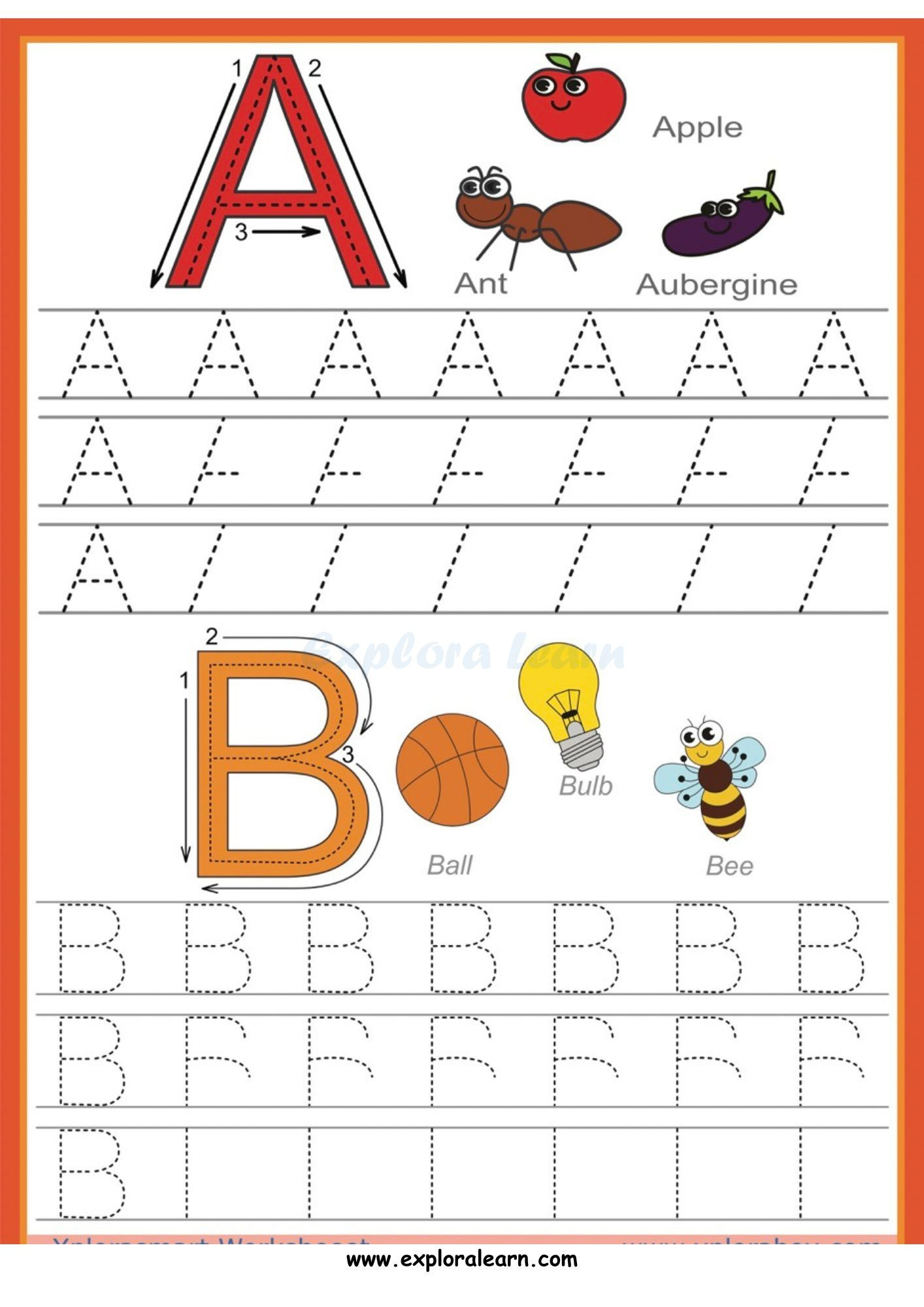 Free Alphabet Worksheets For Kids: Downloadable Coloring, Matching with Preschool Free Printable Worksheets Alphabet
