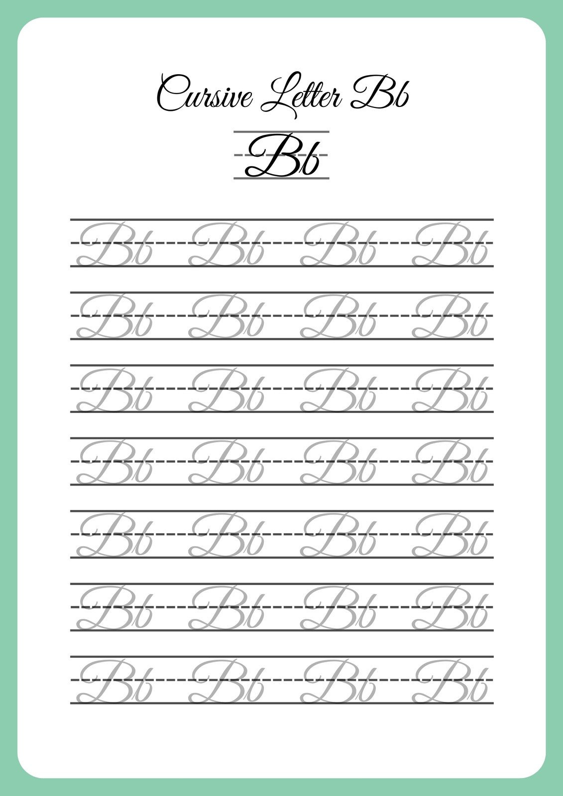 Free And Customizable Cursive Templates | Canva regarding Free Printable Cursive Alphabet Worksheets
