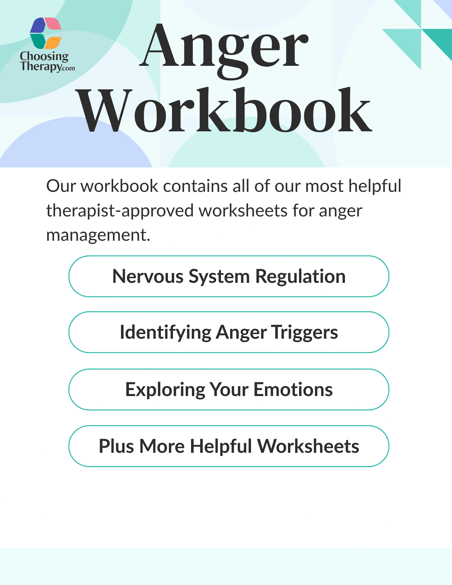 Free Anger Management Workbook (Printable Pdf) | Choosingtherapy with regard to Free Printable Anger Management Worksheets For Adults