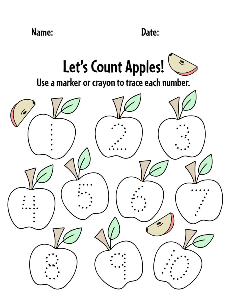 Free Apple Worksheets For Preschool! ⋆ The Hollydog Blog with regard to Free Printable Apple Worksheets Preschool