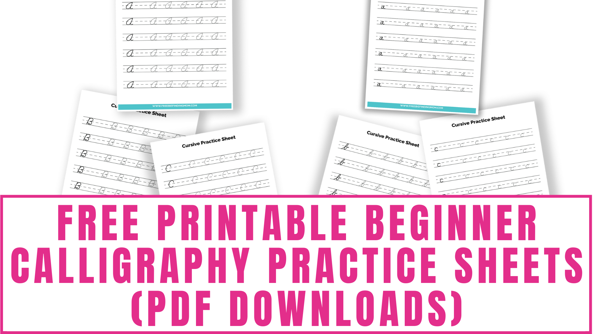 Free Beginner Calligraphy Practice Sheets (Pdfs) - Freebie Finding Mom in Free Printable Calligraphy Worksheets For Beginners