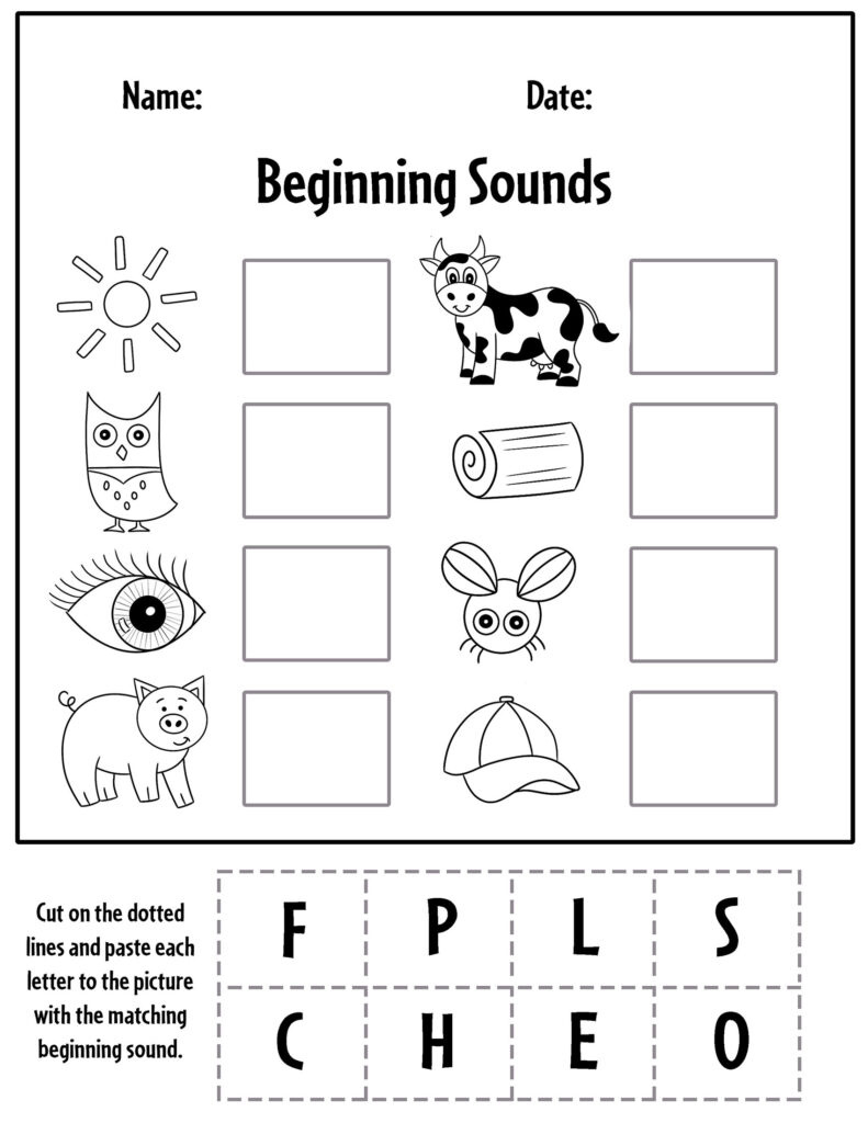 Free Beginning Sounds Worksheets For Preschool ⋆ The Hollydog Blog within Beginning Sounds Worksheets Free Printable