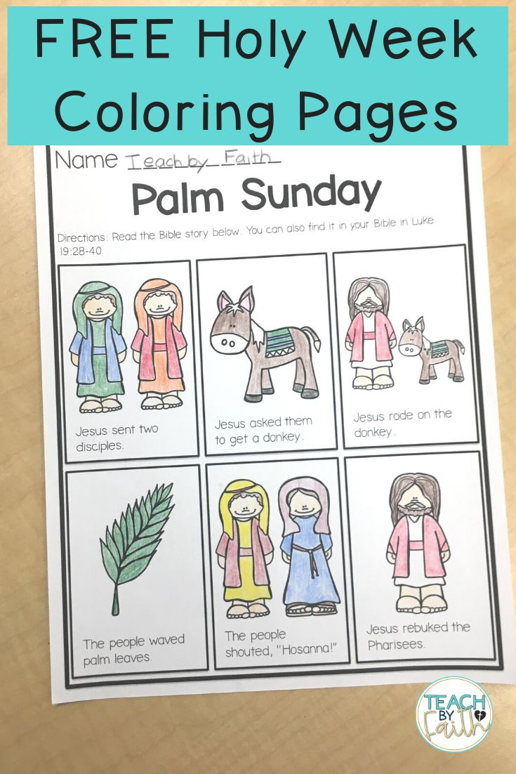 Free Bible Resources pertaining to Free Printable Holy Week Worksheets